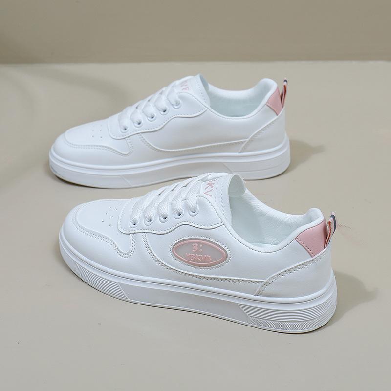 

Белые туфли для женщин, новые осенние студенческие универсальные повседневные модные туфли с толстой подошвой, модные кроссовки 40