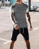 European and American 3D digital printing men's summer short-sleeved beach pants set trendy T-shirt set, manufacturer