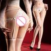 Sexy Women'S Stockings Lace G-String Garter Belt Socks Low Waist Hollow Thin Strap Sockings Transparent Socks Exotic Lingerie