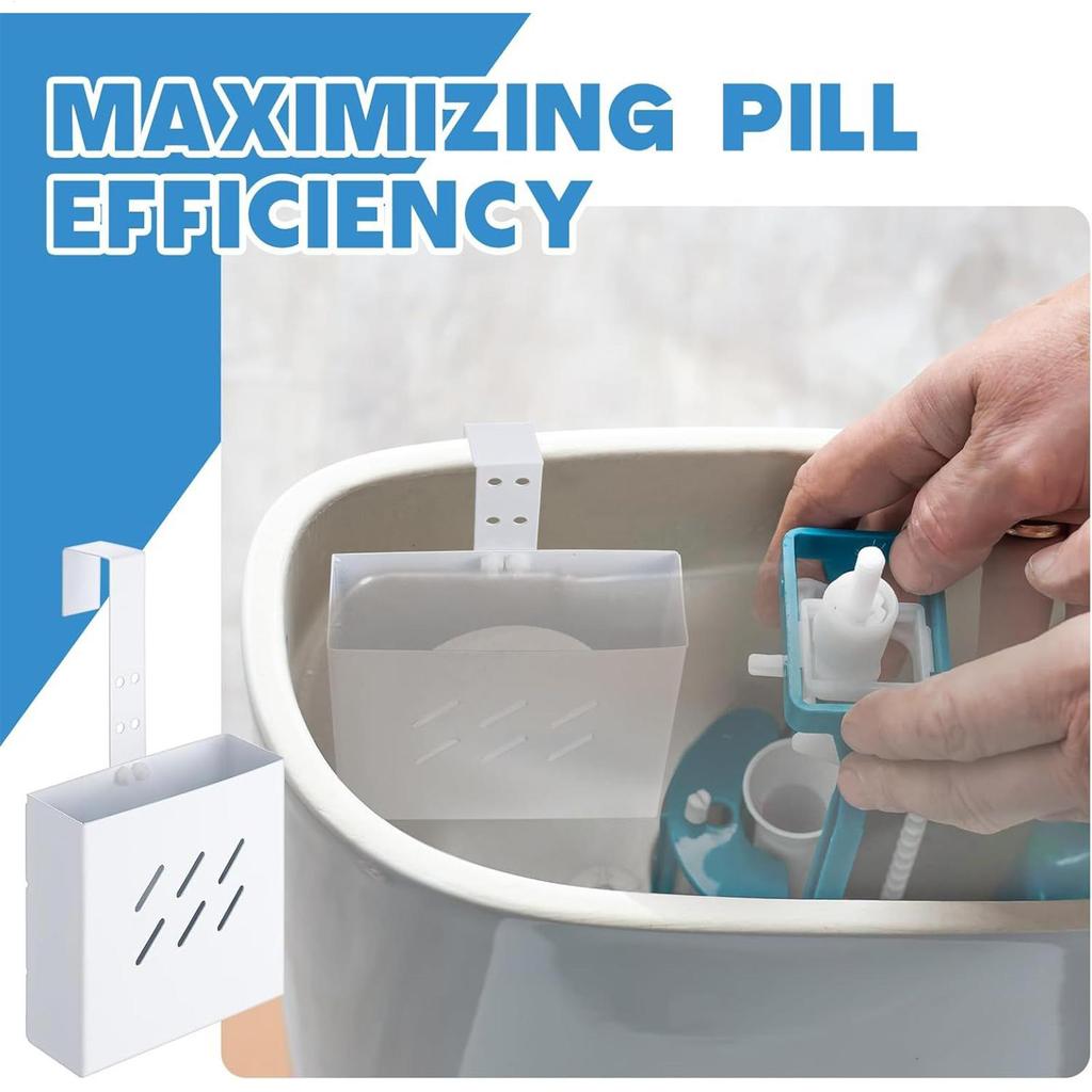 Hållare för toalettankrengöring Rostfritt stål Förvaring Justerbar krok Fäste för toalettankrengöring för Hem Badrum Toalett