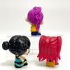 3Pcs K-POP Demon Hunters Rumi Mira Zoey Q Version Sitting Pose Figure Set Anime Action & Toy Figures Cute Cartoon Action Figures Toys for Fans Gift