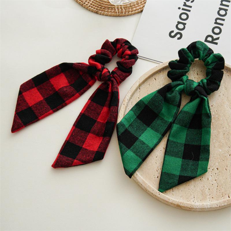 Christmas holiday new ponytail hair ring headdress European and American style large intestine hair ring Santa Claus