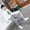 Unisex Kids' Double-Sided Fleece Casual Pants with Double Stripes for Fall/Winter
