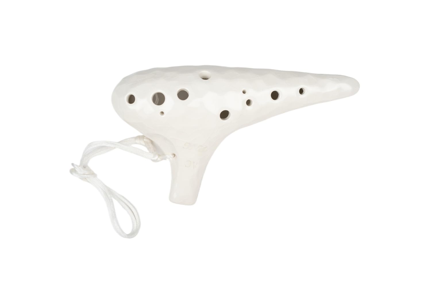 

TNG Окарина [Альт до 12 отверстий Изумруд] Высококачественная окарина для игры на трубке (Включает ремешок) Глянцевая отделка с узором «Океанская волна» (белый)