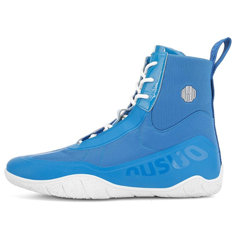 Klassiek Merk Comfortabele Antislip Worstelsneakers Topkwaliteit Draagbare Bokswedstrijdschoen Sport Vechtschoen 45 blauw