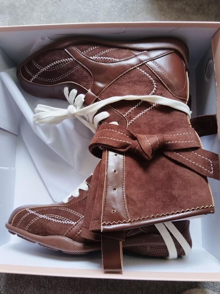 Fashion Winter Women Biker Boots Fashion Belt Buckle Ladies Elegant Platform Flats Short Booties Casual Women's Knight Booties