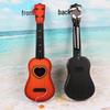Popular Children's Four-String Wood Grain Simulated Plastic Guitar - Educational Toy