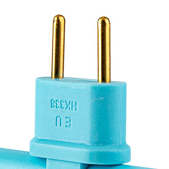 EU Plug Adapter 3 180-degree Rotating 1 In 1500W European Standard Plug Power