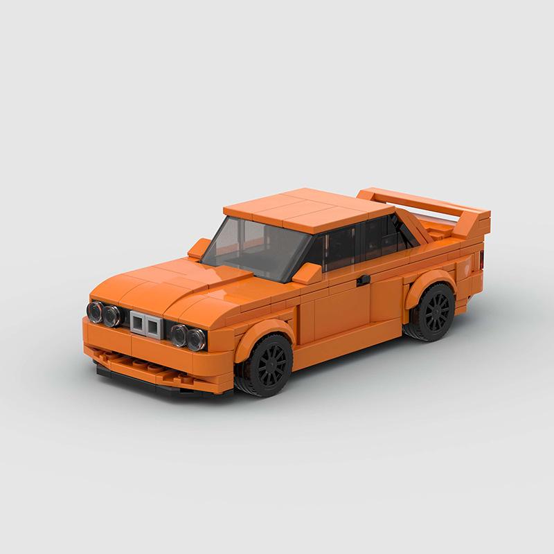 Technical Speed MOC Car City Super Rally Car Building Blocks Bricks Ornament Retro VintageToys For Kids Adults Birthday Gifts