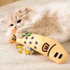 Cute Realistic Linen Fish Catnip Toy for Cats Bite Resistant Squeak Teeth Grinding Sleeping Plush Pillow Kitten Toy Jouet Chats