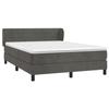 VidaXL Divan Bed and Mattress Dark Grey 180x200cm Velvet 3127566