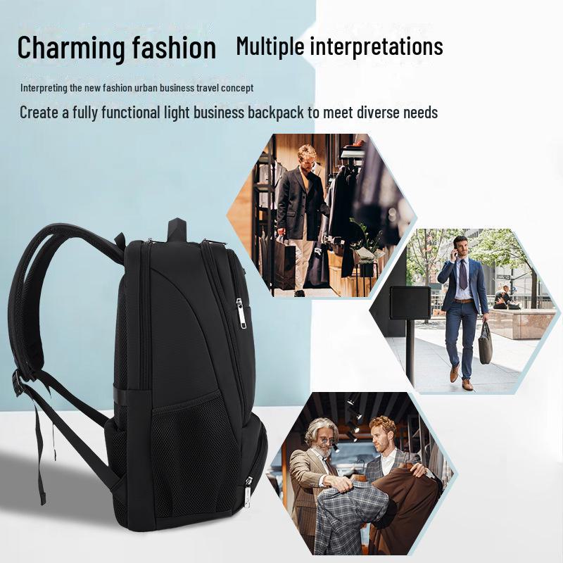 Men's Fashionable Multifunctional Backpack: Lightweight, Large-Capacity for Travel and Business, Computer-Friendly