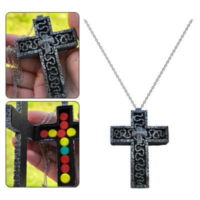 Collana con scomparto segreto, personaggio con ciondolo a forma di dieci, collana fatta a mano con stampa 3D.