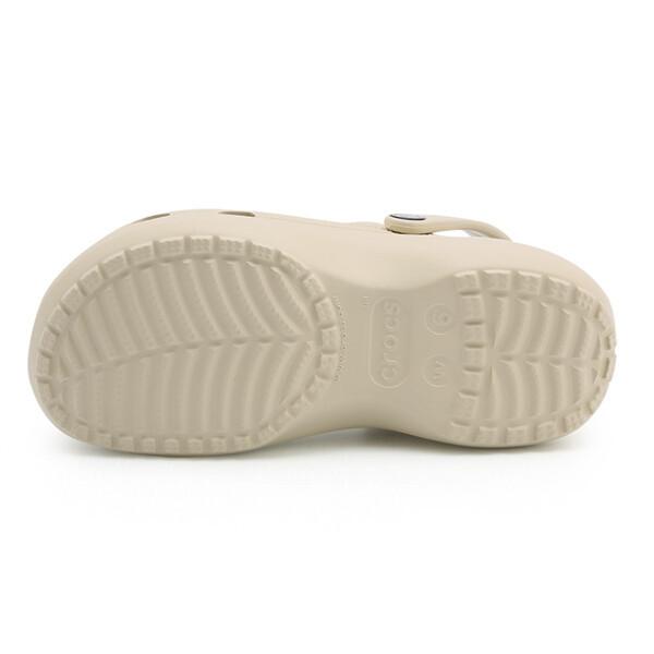 Crocs Klassische Plateau-Clogs Knochenfarben Damen S Sandalen Aquafarbene Schuhe