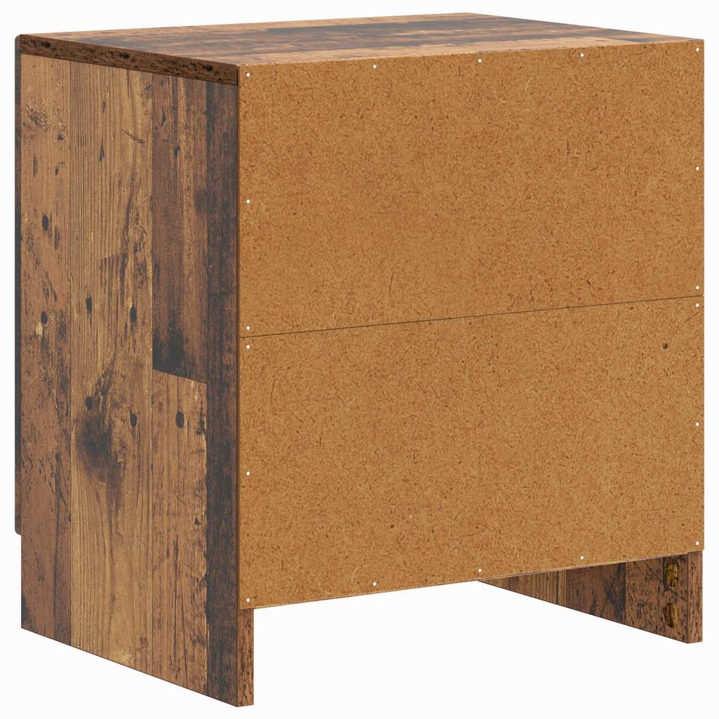 Nightstand Reclaimed Wood Look 43 X 34.5 X 47 Cm Engineered Wood