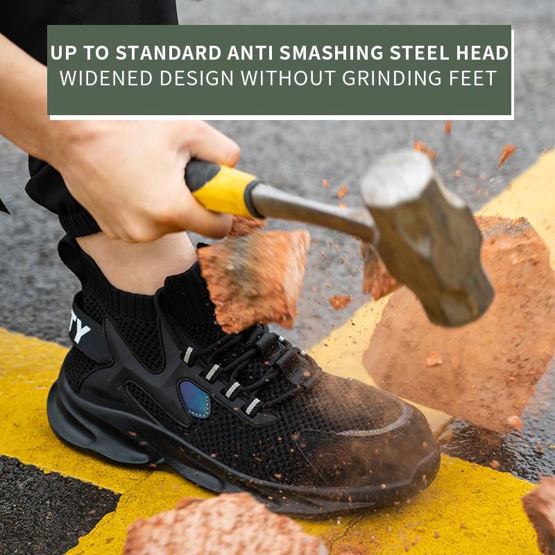 New Arrival Price Breathable Work Boots Steel Toe Work Shoes Anti-smashing Wear Resistant Comfortable Safety Shoes for Men