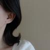 925 Sterling Silver Cute Crystal Sweet Candy Stud Earrings For Woman Christmas Gifts Piercing Jewelry Aretes De Mujer Gift
