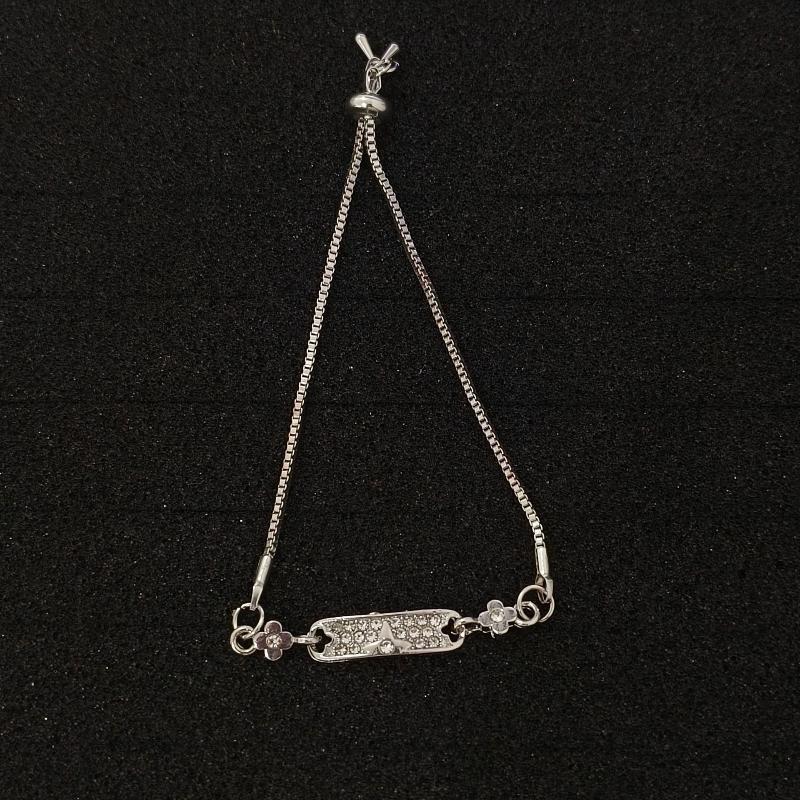 Zinc Alloy Bracelet Sparkling Zircon Flower Bracelet Handmade Bracelet Alloy For Daily Wear Fashion Accessory Party