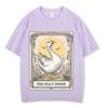 Silly Goose Tarot Card Funny Meme Graphic Tees Unisex Unisex Fashion Tshirts Summer Cotton Loose Harajuku Aesthetic Trendy Tshirts