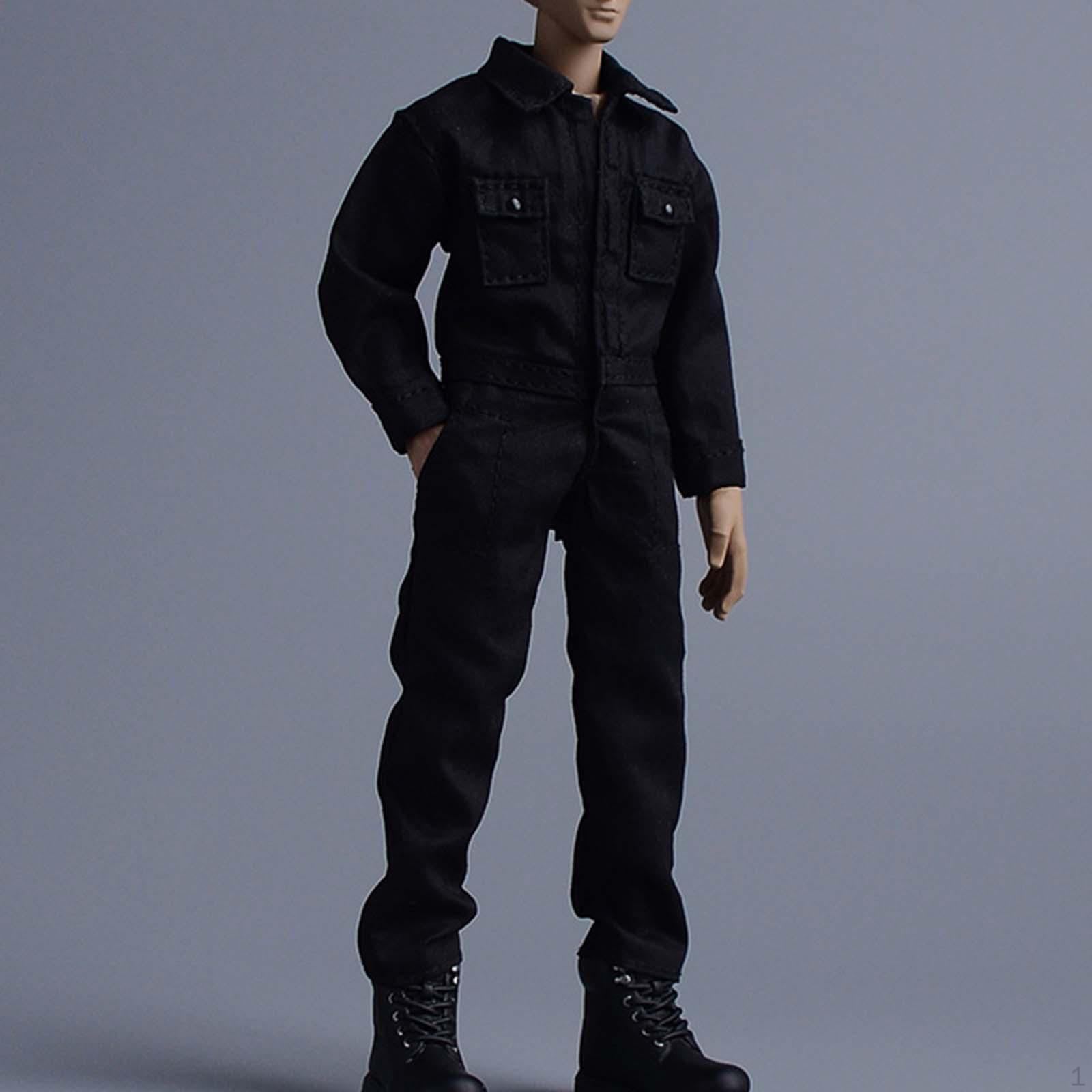 

1/12 Action Figure Clothes Miniature Clothing Men Jumpsuit Uniform Doll Costume Accessories for 6