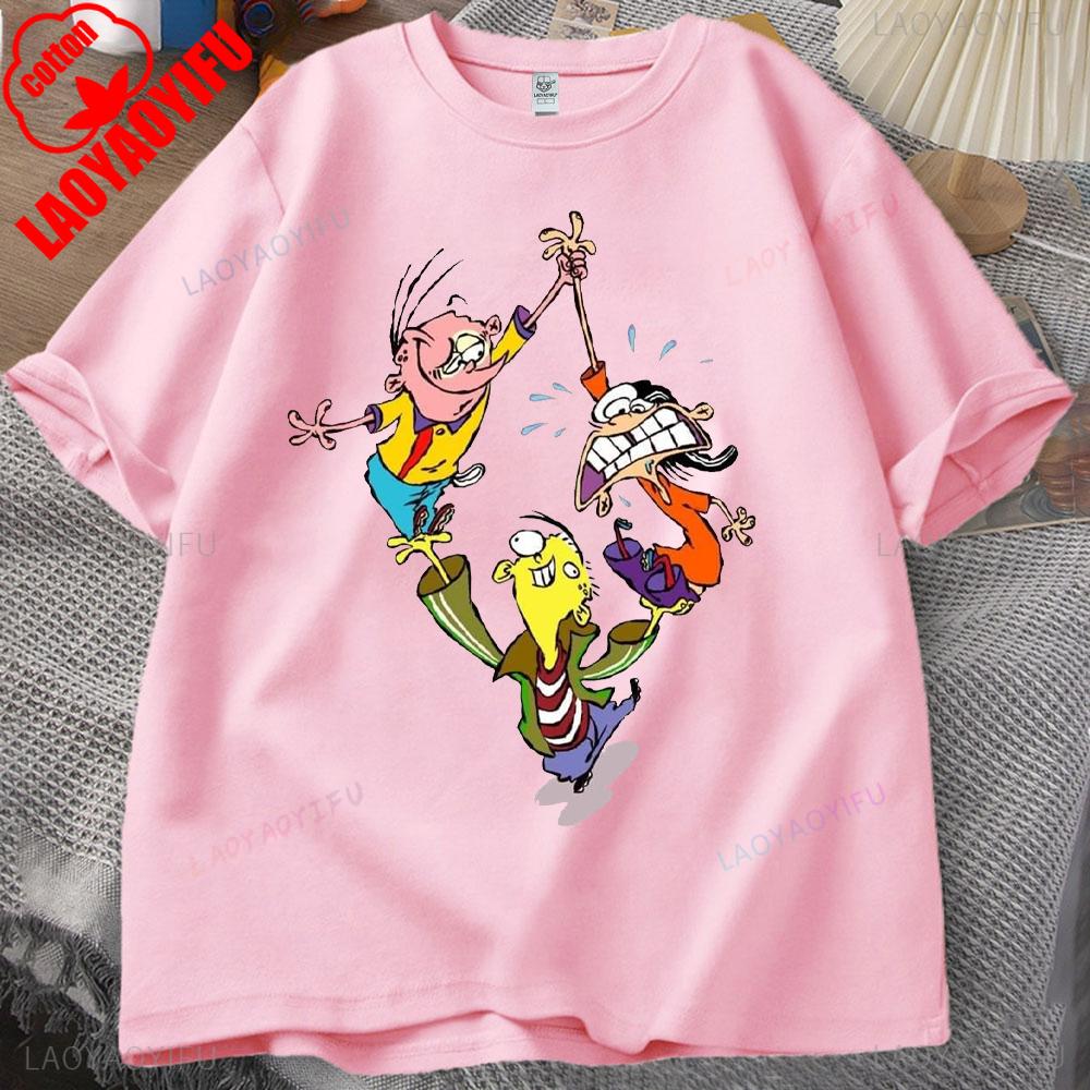 Ed,Edd N Eddy Man T Shirt Ed,Edd N Eddy Printed T-shirt Tops Hip-hop Novelty Trend Simple Style for Outdoor Enthusiasts