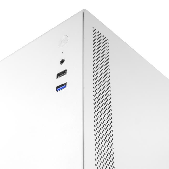 Boîtier mini-tour - NOVAX - Blanc - Ventilateur intégré - USB 3.0 - MicroATX/Mini-ITX