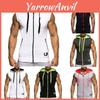 Premium Men's Sleeveless Hoodie Sweatshirt With Full-zip Design And Pockets