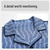 Men's 100% Cotton Striped Long Sleeve Pajamas - Trendy Korean Style for Spring
