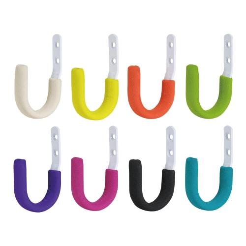 Carboy Soft J-Hook with Screws and Privacy Stickers, Black