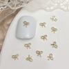 20pcs Metal Bowknot Nails Art Decoration 3D Nail Charms for Women Nails Art