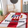 Atletico Madrid Customizable Name Floor Rug Office Rug Perfect for Outdoor Entryway Dormitory Decorate room Antislip Carpet Decorate Offices