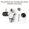 1 Pcs Diving Cylinder Valve Knob Scuba Tank Valve Knob 250Bar Rubber Stainless Steel Switch Knob Replacement Maintenance Part