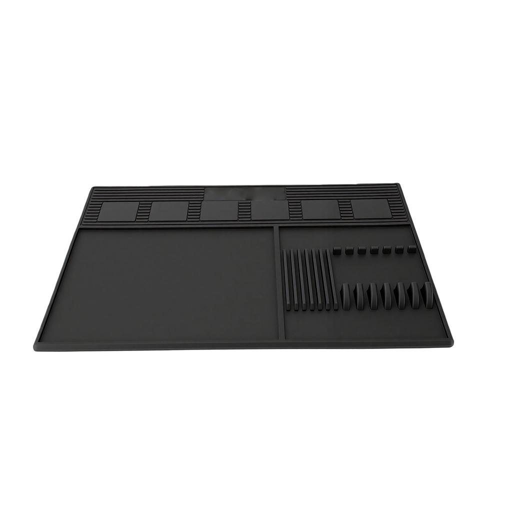 Magnetic Barber Mat 6 Strong Magnets Scissor Comb Slots Non Slip Heat Resistance Water Proof Barber Tool Mat Large Size