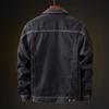 Vestes en Jean d'Hiver pour Hommes Manteaux d'Extérieur Épais Veste en Jean Chaude en Polaire Noire Décontractée Manteau pour Hommes Veste en Coton Vêtements pour Hommes