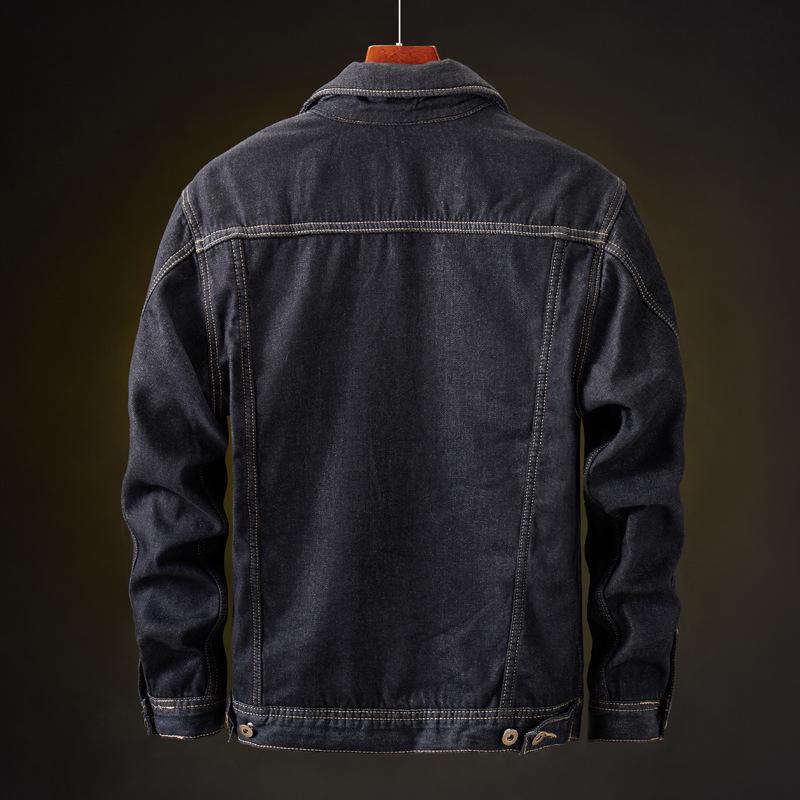 Vestes en Jean d'Hiver pour Hommes Manteaux d'Extérieur Épais Veste en Jean Chaude en Polaire Noire Décontractée Manteau pour Hommes Veste en Coton Vêtements pour Hommes