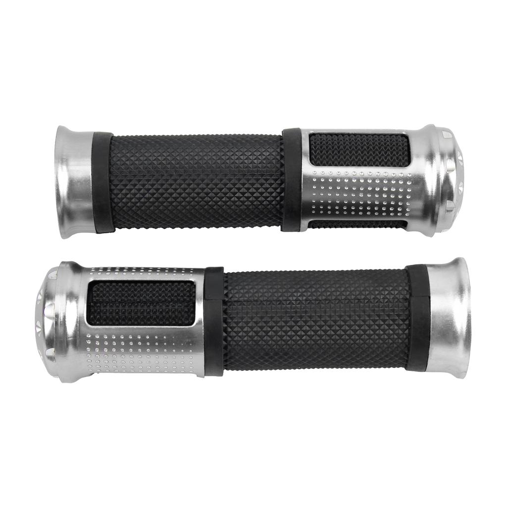 Universal Motorcycle 23mm 25mm Throttle Grip Aluminum Alloy Rubber Handle Grips Non-slip Handle Electric Scooters Moped Tuning