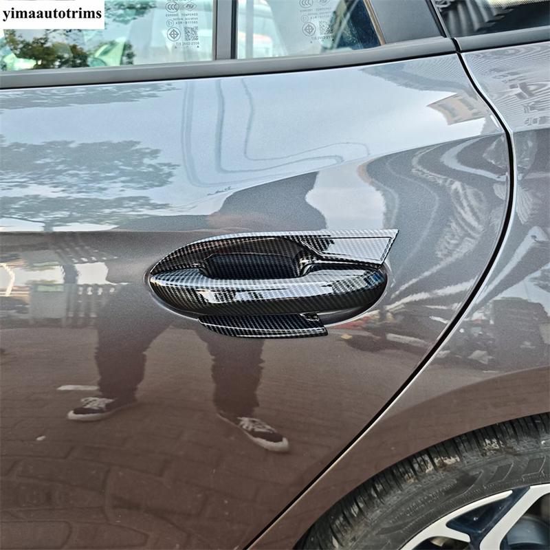 Car Outer Door Handle Bowl Decoration Protection Cover Trim ABS Carbon Fiber Accessories Exterior For MG3 MG 3  2024 2025