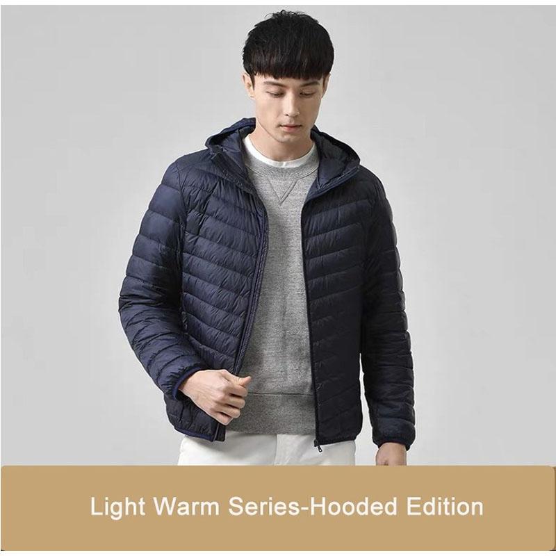 New Men's Ultra Lightweight Packable Down Coat Comfortable Windproof Waterproof Coat Men Soft Comfortable Jackets Plus Size