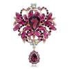 1Pcs Unisex Rhinestone Pins Luxury Large Crystal Glass Pendant Brooches For Women Banquet Party Backpack Gifts Jewelry Accessory