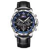 Men's Quartz Watch with Subdials Analog Wristwatch with Date-Display Waterproof Luminous Chronograph Dress Watches Stainless Steel Band