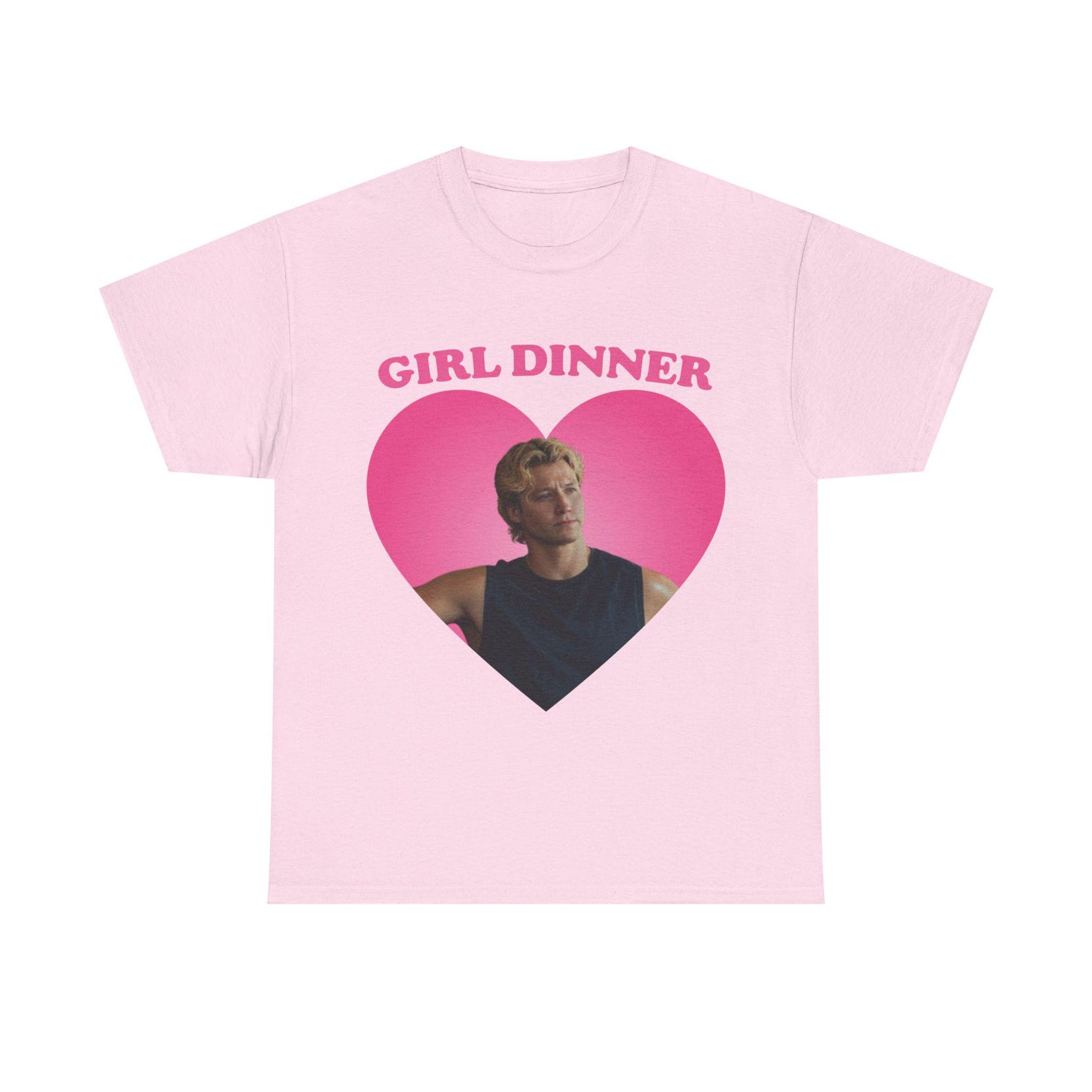 Girl dinner Stephen Kalyn pink hearT-Shirt S