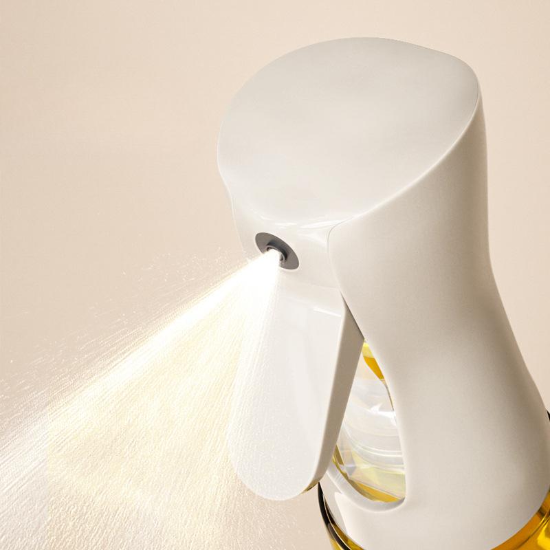 Kitchen Oil Bottle 550mL No Open Lid Spray Pour Dual Purpose Oil Bottle No Hanging Oil Vinegar Soy Sauce Glass Seasoning Bottle