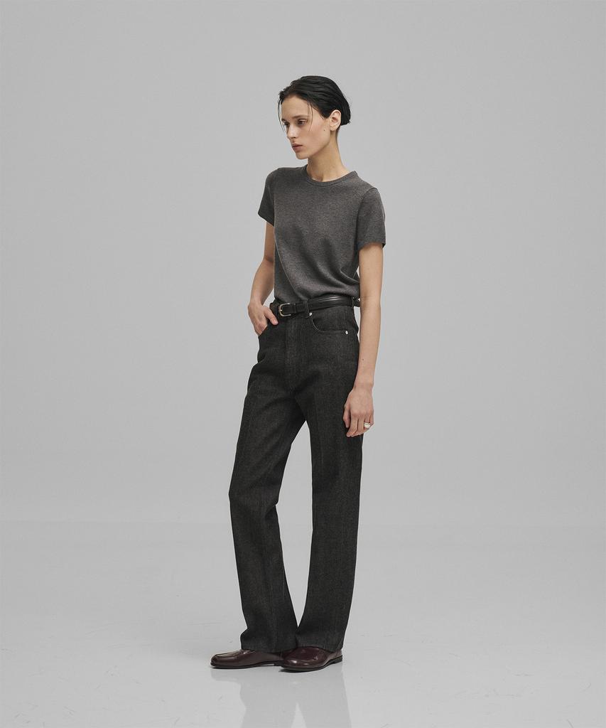 ANOTHER OFFICE WOMEN W. Standard Kuroki Denim Pants (Black)