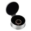Vintage Jewelry Box, Europn   Round Flower Carved Zinc Alloy with Soft Cloth Lining Trinket   Box for  s r s Necklace Storage