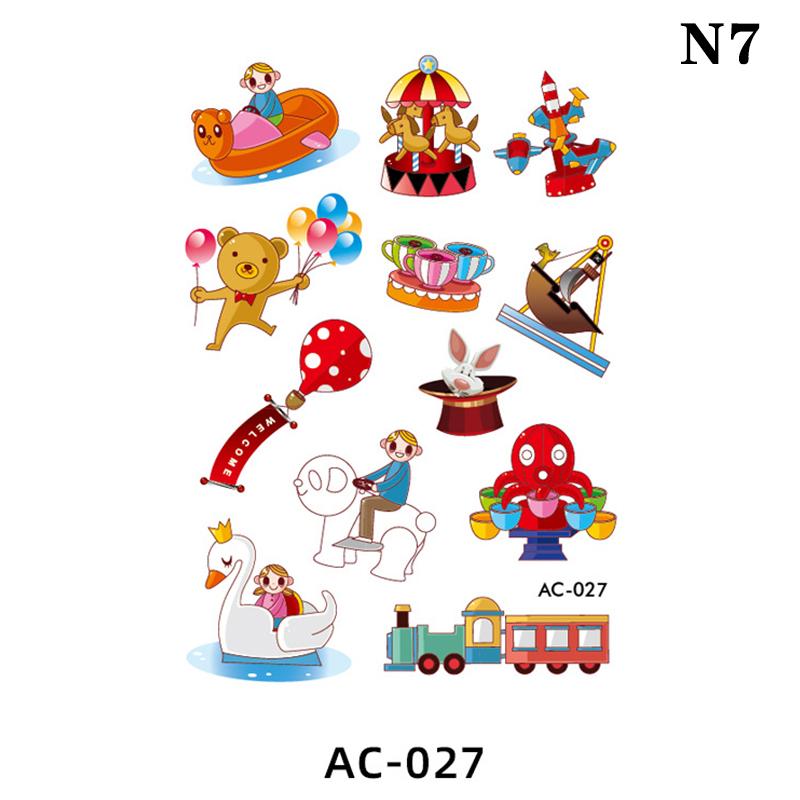 

Водонепроницаемые наклейки на тему мультфильмов и цирка, гоночные игрушки, красочные временные наклейки с изображением дикой природы