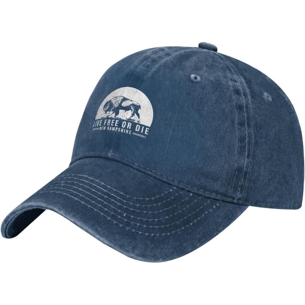 Live Free or Die Buffalo Baseball Cap Washed Cotton Adjustable Low Profile Dad Hat