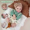 Realistic And Cute Newborn Doll With Open Eyes, Handmade Lifelike Newborn Doll A Gift For 3-Year-Old Children Soft Fabric Body