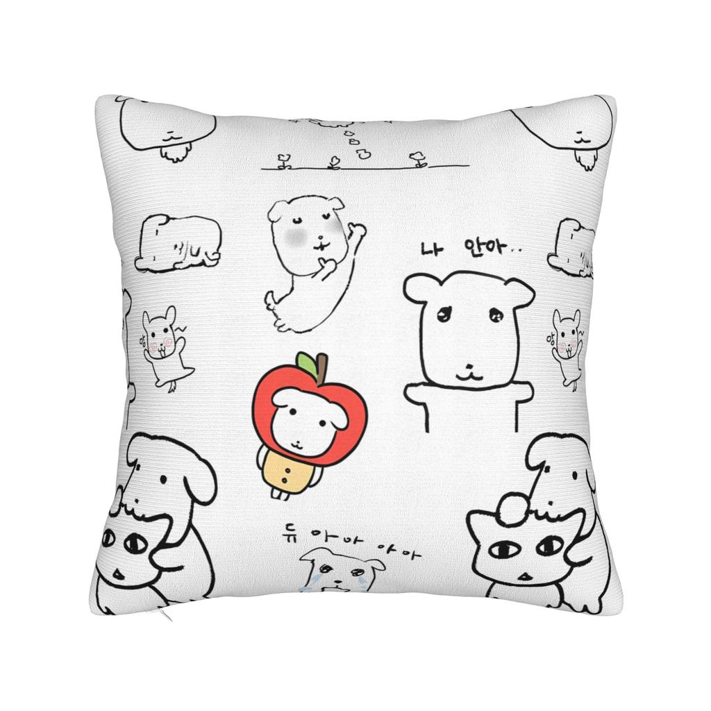 Cute GANADI Pillow Cover Print Cushion Cover Novelty Pillow Case For Living Room Sofa