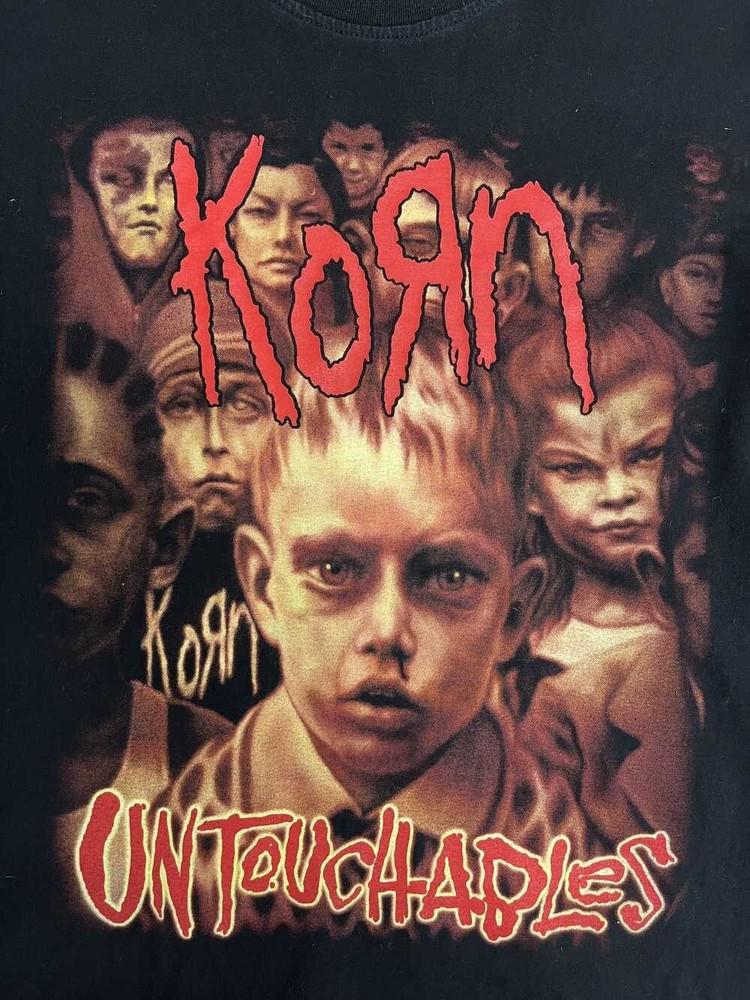 Винтажная хлопковая унисекс футболка Korn Untouchables Размеры S-4XL VN2246 Унисекс футболка M