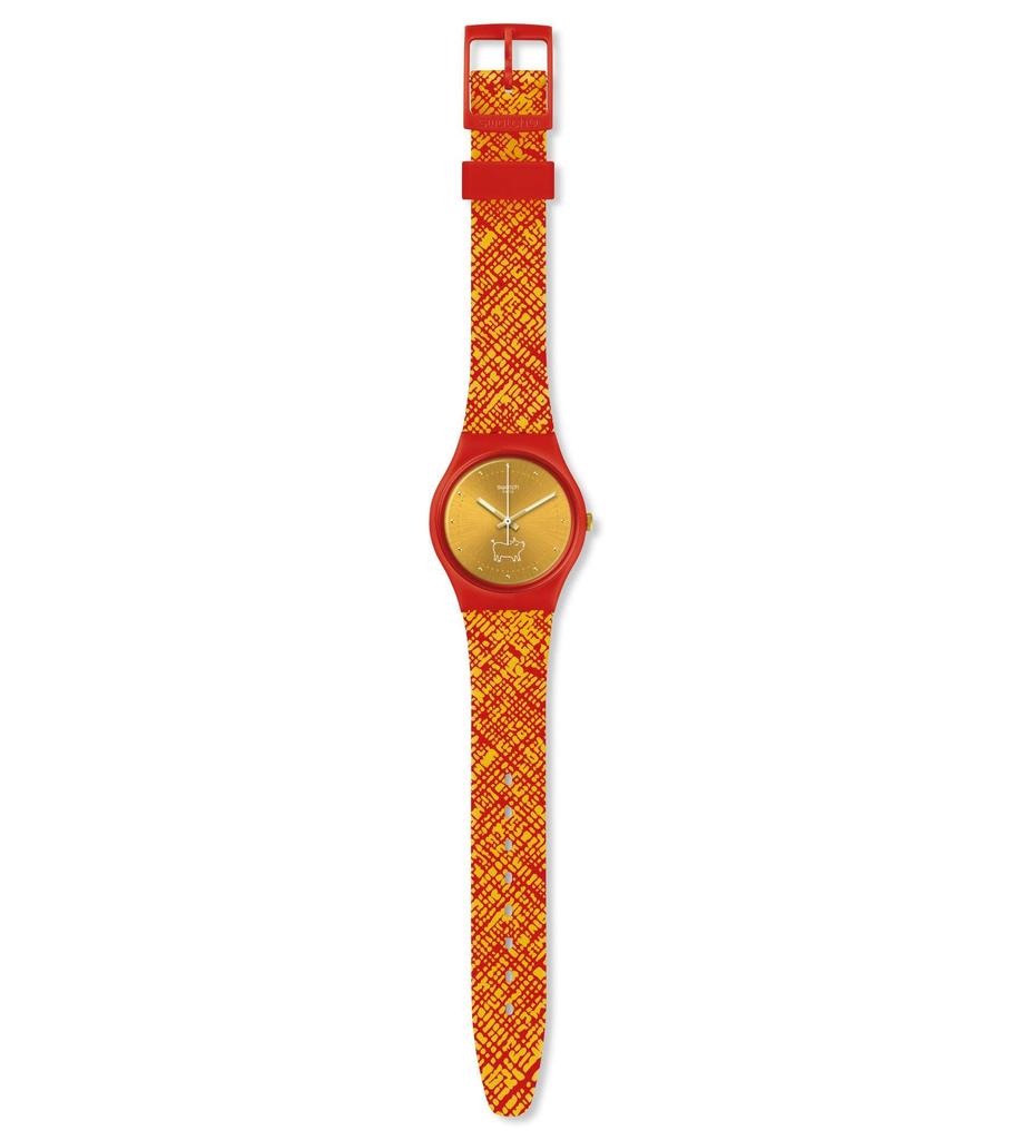 Swatch Gent GEM OF NEW YEAR GZ319 Watch, Red, Authentic Japanese Product
